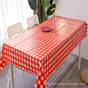 tableware disposable checkered plastic tablecloth